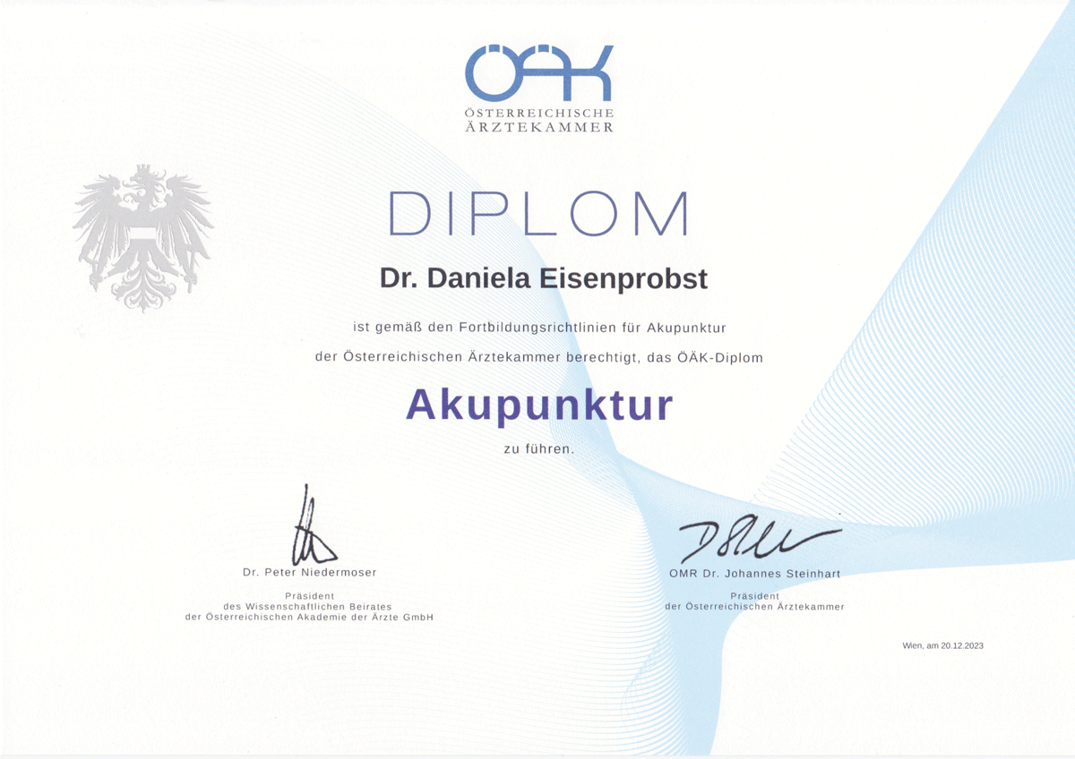 ÖÄK Diplom Akupunktur